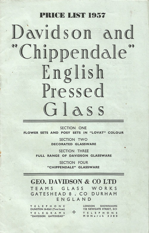 Davidson Catalogue Price List- 1956/7