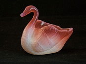 Burtles and Tate medium size opalescent deep pink and white swan
