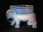 Burtles and Tate glass opalescent pink elephant