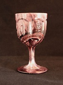 Henry Greener glass purple malachite wine glass with grape design