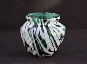 Sowerby Marble Glass, translucent green with white marbling