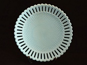 Sowerby turquoise blue, glass ribbon plate