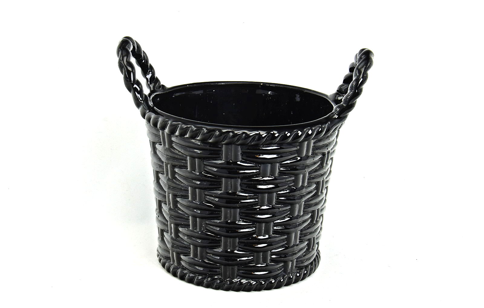 Sowerby jet black, large 2 handled basket