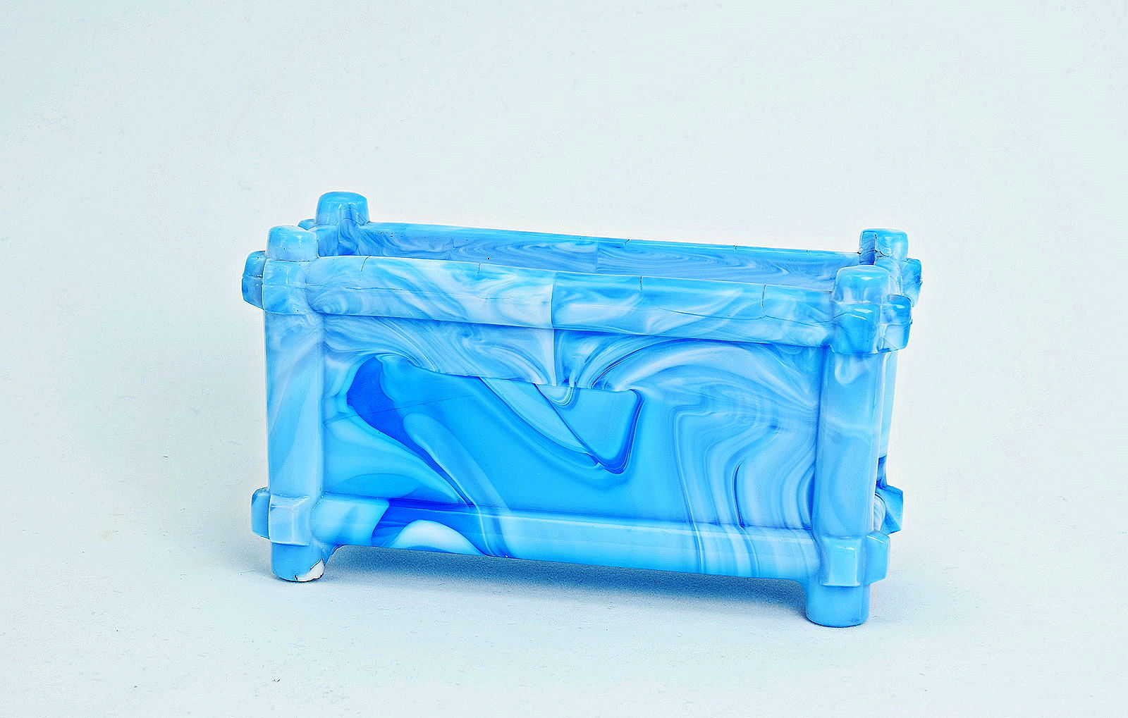 Sowerby blue malachite, oblong flower trough
