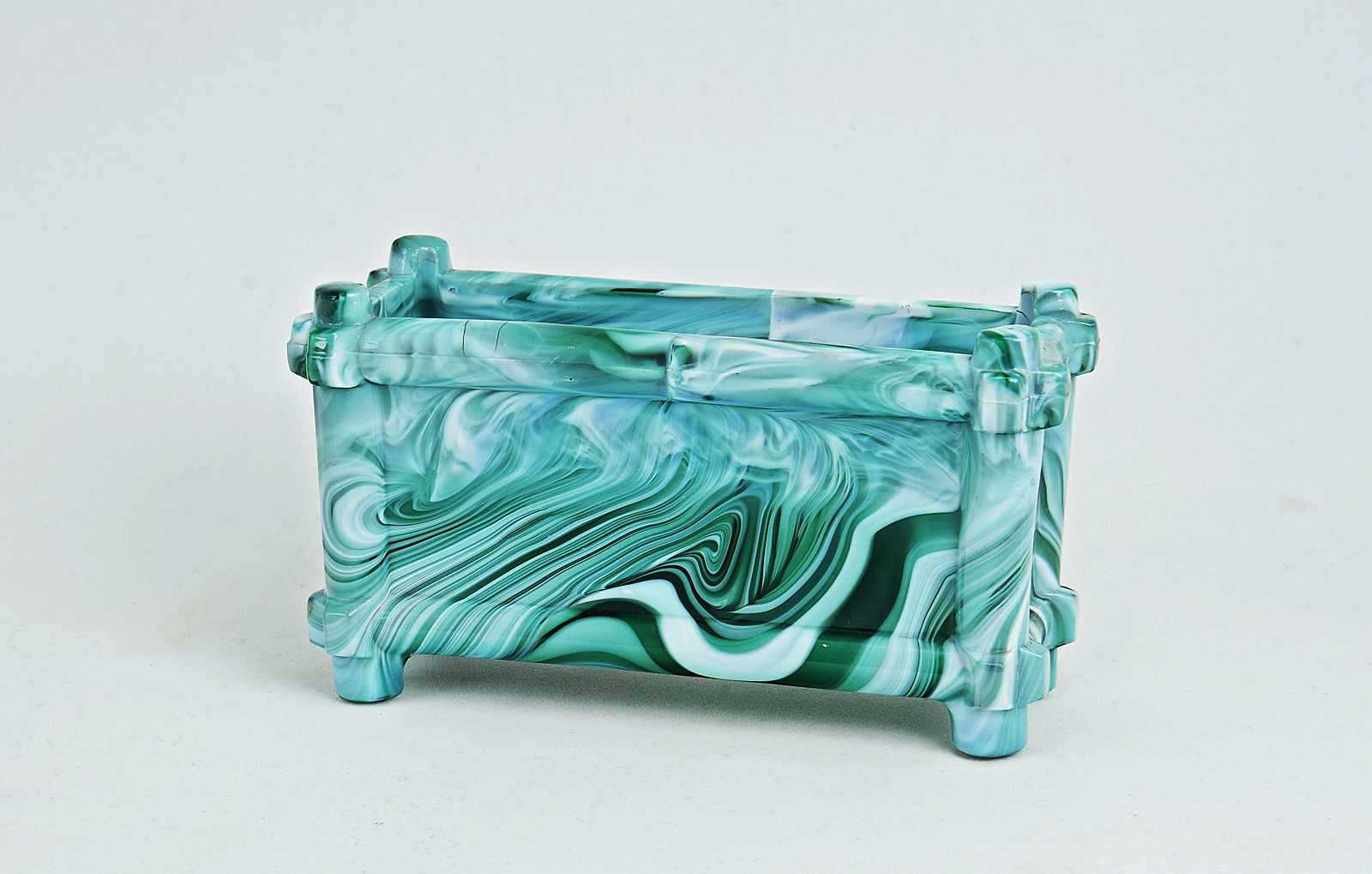 Sowerby green malachite, oblong flower trough