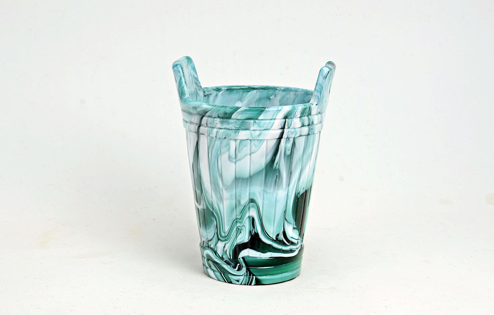 Sowerby green malachite, small 2-handled tub