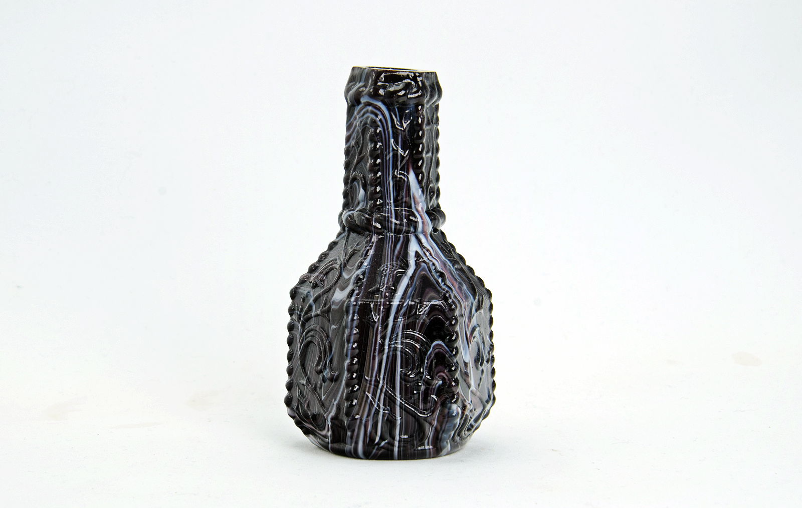 Sowerby purple malachite, small blown vase