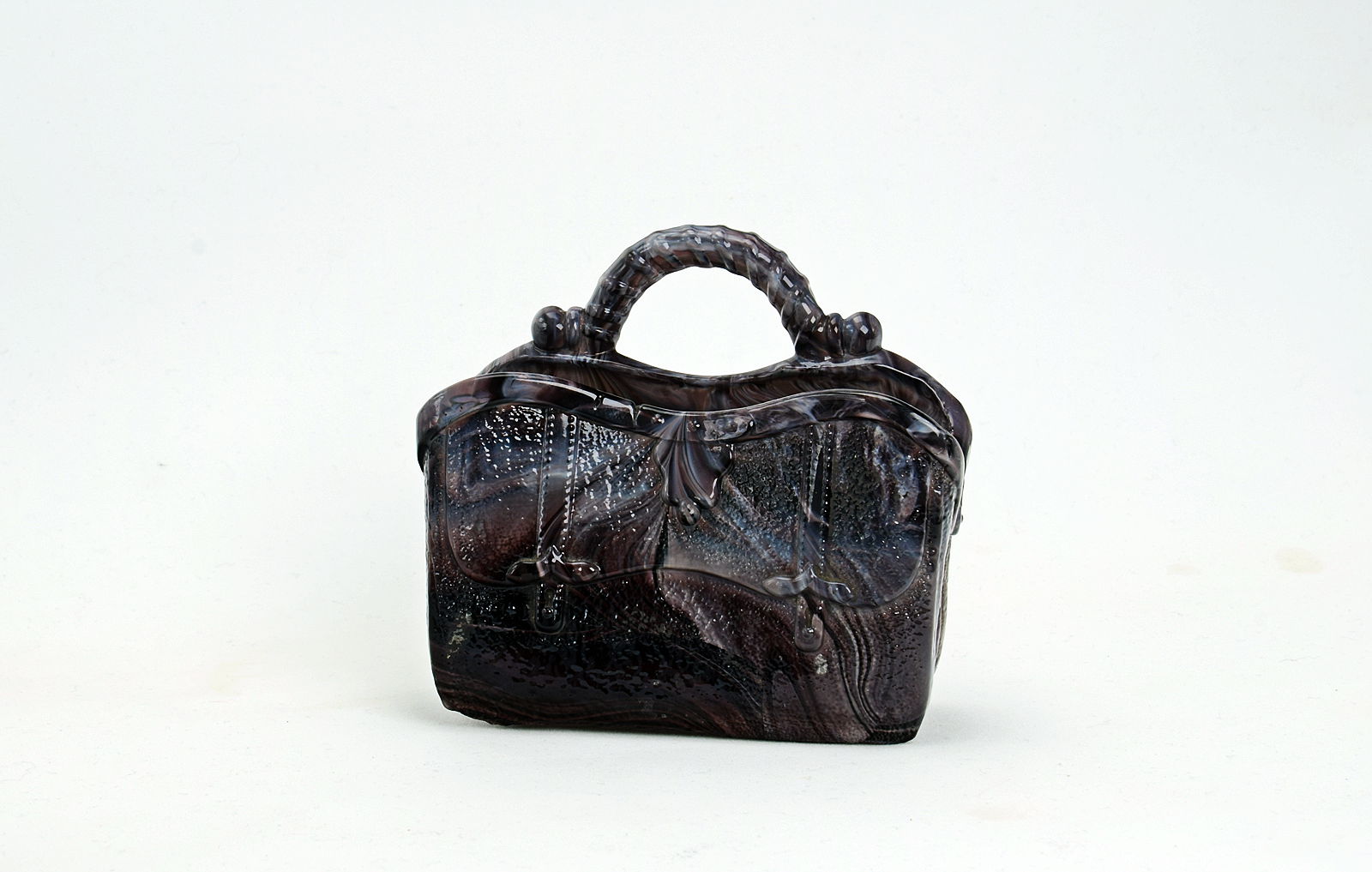 Sowerby purple malachite, Gladstone bag with handle