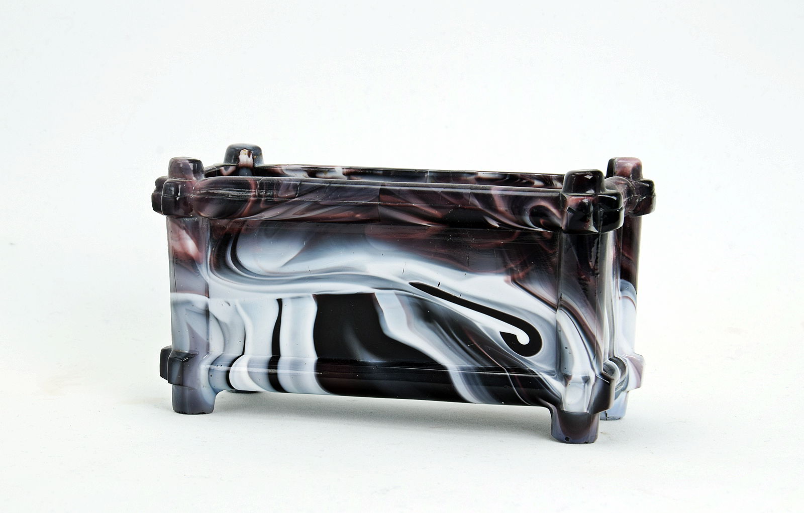 Sowerby purple malachite, oblong flower trough