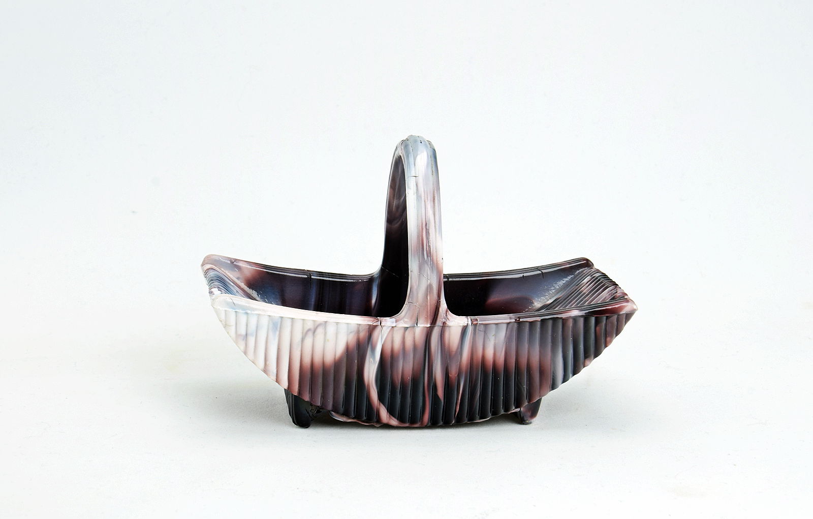 Sowerby purple malachite, ornament in form of a trug