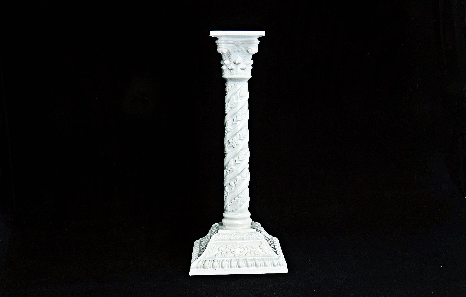 Sowerby opal white, neo-classical candlestick