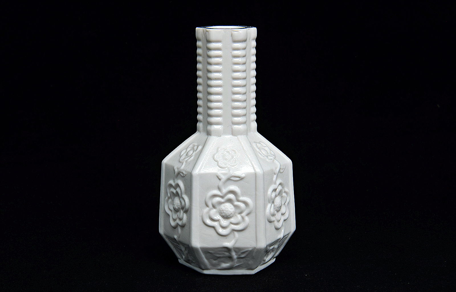 Sowerby opal white, small blown vase, aesthetic decoration